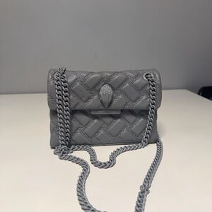 Kurt Geiger Charcoal Quilted Mini Bag
